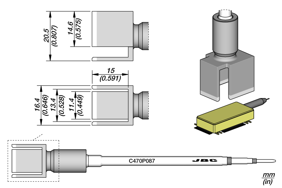 C470P087 - Fiber Coupled Chip Cartridge 14.6 x 11.4